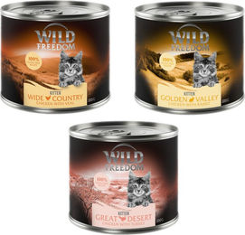 Produktbild von Wildes Land Kitten Nassfutter Mixpaket 6 x 200 g Getreidefrei mit hohem Fleischanteil - 6 x 200 g