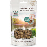 Produktbild von Wildes Land Knabberkissen Huhn und Lachs Leckerli für Katzen 50 g - 12 x 50 g