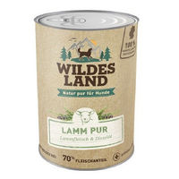 Produktbild von Wildes Land Lamm PUR Hundefutter Nassfutter mit Distelöl und Wildkräutern getreidefrei 6 x 400 g - 6 x 400 g