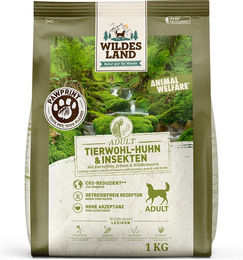 Wildes Land PawPrint Animal Welfare Adult Hundefutter Huhn und Insekten getreidefrei 1 kg - 5 x 1 kg – Bild 1 von 2
