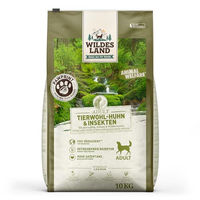 Produktbild von Wildes Land Pawprint Tierwohl Hundefutter Huhn und Insekten mit Kartoffeln und Erbsen getreidefrei und hypoallergen 10 kg - 2 x 10 kg