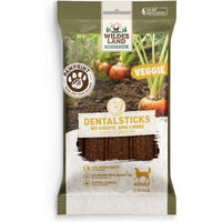 Produktbild von Wildes Land PawPrint Veggie Dentalsticks mit Karotte für Hunde Adult getreidefrei und hypoallergen 180 g - 180 g