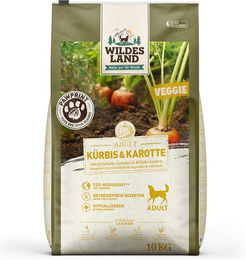 Wildes Land PawPrint Veggie Hundefutter Adult Kürbis & Karotte Getreidefrei Hypoallergen 10 kg - 10 kg – Bild 1 von 5
