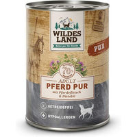 Produktbild von Wildes Land Pferd Pur mit Distelöl hypoallergenes und getreidefreies Nassfutter für Pferde Adult 6x400g