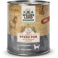 Produktbild von Wildes Land Pferd Pur mit Distelöl Nassfutter für Pferde Adult 6x800g