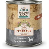 Produktbild von Wildes Land PUR Pferd mit Distelöl Adult Stückchen in Sauce 6 x 800 g - 6 x 800 g