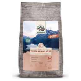 Wildes Land Soft Adult Hundetrockenfutter Truthahn und Lachs mit Reis 5 kg - 5 kg – Bild 1 von 7