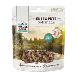 Wildes Land Softsnack Ente und Pute Katzensnack 50 g - 8 x 50 g – Bild 1 von 4