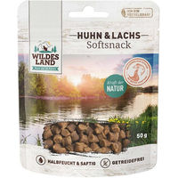 Produktbild von Wildes Land Softsnack Huhn und Lachs Leckerli 8x50 g