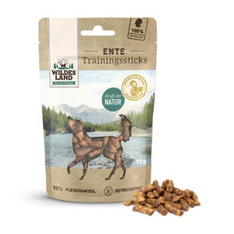 Wildes Land Trainingssticks Ente Belohnungssnack für Hunde 70 g - 8 x 70 g – Bild 1 von 4