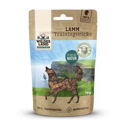 Wildes Land Trainingssticks Lamm Belohnungssnack für Hunde 70 g - 8 x 70 g – Bild 1 von 5