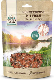 Wildes Land Trockenfleisch Hühnerbrust mit Fisch Getreidefrei 200 g - 5 x 200 g – Bild 1 von 2
