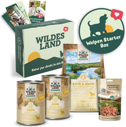 Wildes Land Welpen Starter Box Classic Puppy mit Ente und Huhn 1870g – Bild 1 von 2