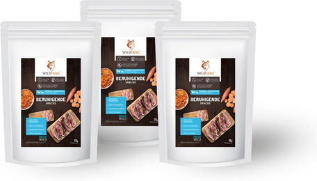 Wildfang Beruhigende Snacks für Hunde mit Ente und Huhn getreidefrei 3 x 70 g - 3 x 70 g – Bild 1 von 3