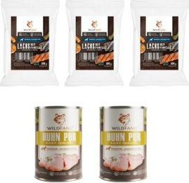 Wildfang Genussbox Adult Trocken- und Nassfutter für Hunde mit Huhn Lachs und Forelle – Bild 1 von 3