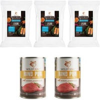 Produktbild von Wildfang Genussbox Junior Trocken- und Nassfutter für Hunde mit Rind Lachs Huhn und Truthahn 1100g