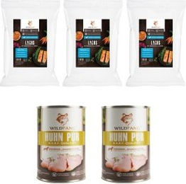 Wildfang Genussbox Junior Trocken- und Nassfutter Huhn Lachs Truthahn für Hunde – Bild 1 von 2