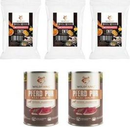Wildfang Genussbox Pferdefutter Adult mit Ente Trocken- und Nassfutter Sensitive ohne Farb- und Aromastoffe – Bild 1 von 3