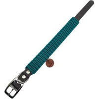 Produktbild von Wildfang Hundehalsband Meergeflüster aus Biothane mit Paracord Dunkeltürkis XXL wasserfest