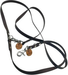 Wildfang Hundeleine Meergeflüster aus Biothane und Leder mit Wildfang Logo 19 mm breit 2,30 m lang – Bild 1 von 2