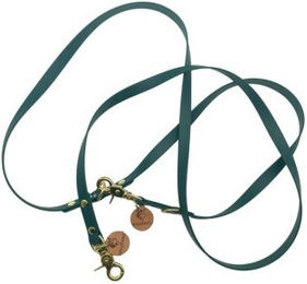 Wildfang Hundeleine Waldgeflüster aus Biothane und Leder in Türkis 2,3 m x 1,6 cm – Bild 1 von 3