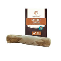 Produktbild von Wildfang Kaffeeholz Kauspielzeug mit Lachsöl für Hunde Größe S zur Zahnpflege