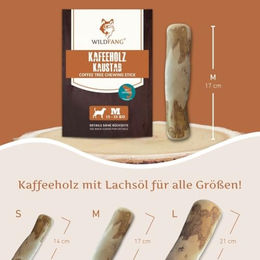 Wildfang Kaffeeholz Kauspielzeug mit Lachsöl für Hunde und Welpen Größe M - 1 Stk. – Bild 1 von 6