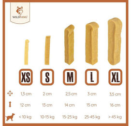 Wildfang Kaukäse Hartkäse Kaustab für Hunde getreidefrei und ohne Zucker 21 g - 30 g – Bild 1 von 9