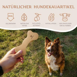 Wildfang Lederknochen Kauspielzeug aus Rinderleder für Hunde Größe L - 3 x 1 Stk. – Bild 1 von 10