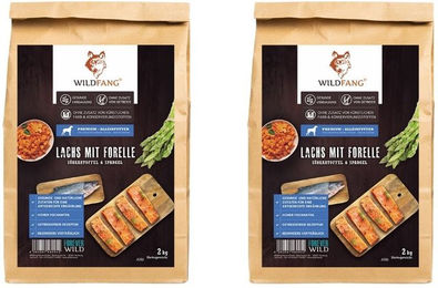 Wildfang Maxi Adult Trockenfutter mit Lachs und Forelle für große Hunde getreidefrei 12kg - 2 x 6 kg – Bild 1 von 8