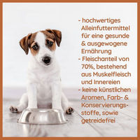 Produktbild von WILDFANG Nassfutter Lamm pur BARF für Adult Hunde getreidefrei monoprotein mit hohem Fleischanteil 6x400 g - 6 x 400 g
