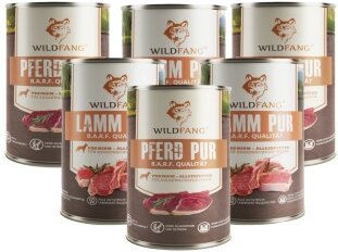 Wildfang Nassfutter Mix Adult BARF Qualität 6 x 400g Dose – Bild 1 von 3