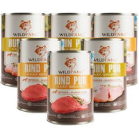 Produktbild von Wildfang Nassfutter Mix für Hunde Adult Huhn und Rind mit hohem Fleischanteil 6 x 800g Dosen