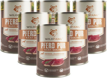 Wildfang Nassfutter Pferd pur BARF Qualität für Pferde Adult Stückchen in Sauce 6x400 g – Bild 1 von 5