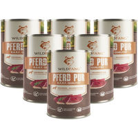 Produktbild von Wildfang Nassfutter Pferd pur BARF Qualität für Pferde Adult Stückchen in Sauce 6x400 g