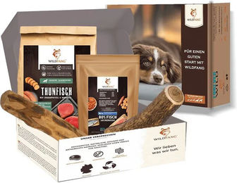 Wildfang Naturkauartikel Paket Meerliebe mit Fisch Lachs und Thunfisch getreidefrei 52.8g – Bild 1 von 7