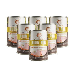 Wildfang Premium Hunde-Nassfutter Huhn pur Monoprotein getreidefrei B.A.R.F Qualität 6 x 800g – Bild 1 von 9
