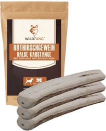 Wildfang Rothirsch Kaugeweih halbe Kaustange 3er Set Naturkaukauartikel für Hunde – Bild 1 von 4