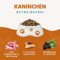 Produktbild von Wildfang Trockenfutter für Hunde Adult mit Kaninchen und Truthahn getreidefrei 2kg - 2 kg