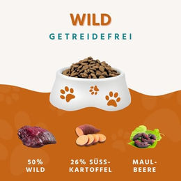 Wildfang Trockenfutter für Hunde Adult mit Wild und Lachs getreidefrei 2kg - 2 kg – Bild 1 von 10