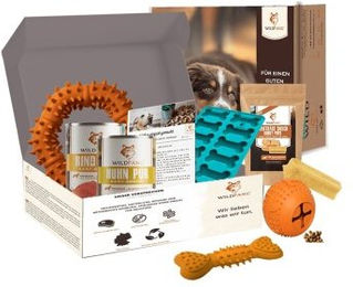 Wildfang Zauberbox L Kauspielzeug Set mit Lamm und Huhn in Gelb – Bild 1 von 3