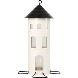 Wildlife Garden Kombi-Haus WG340 Vogelfutterhaus und Futterautomat aus Metall in Schwarz und Weiß – Bild 1 von 7