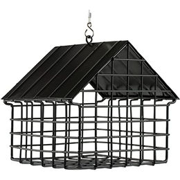 Wildlife Garden Meisenknödel-Futterspender Häuschen aus Metall Schwarz – Bild 1 von 5