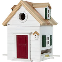 Produktbild von Wildlife Garden Multiholk New England Kombiniertes Vogelfutterhaus und Nistkasten aus Holz in Weiß
