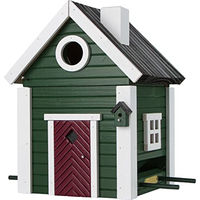 Produktbild von Wildlife Garden WG107 Multiholk Jagdhaus Kombiniertes Vogelfutterhaus und Nistkasten aus Holz in Grün