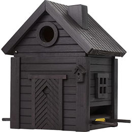 Wildlife Garden WG1127 Multiholk Vogelfutterhaus und Nistkasten aus Holz in Rußschwarz – Bild 1 von 7