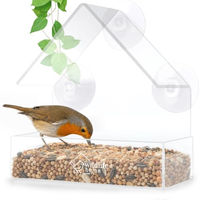 Produktbild von WILDLIFE HOME Fenster-Futterhaus für Vögel aus Acryl Transparent mit Saugnäpfen