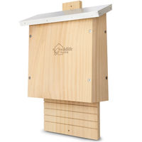 Produktbild von WILDLIFE HOME Fledermauskasten aus Holz mit Metalldach in Natur Braun