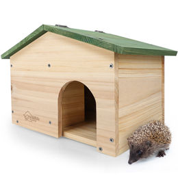 Wildlife Home Igelhaus aus Naturholz mit wetterfestem Satteldach und Boden – Bild 1 von 6
