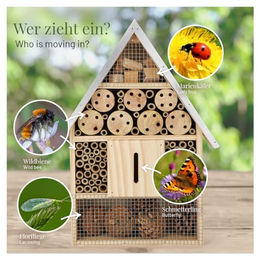 WILDLIFE HOME Insektenhotel aus Naturholz 2er Set wetterfest und naturbelassen – Bild 1 von 3